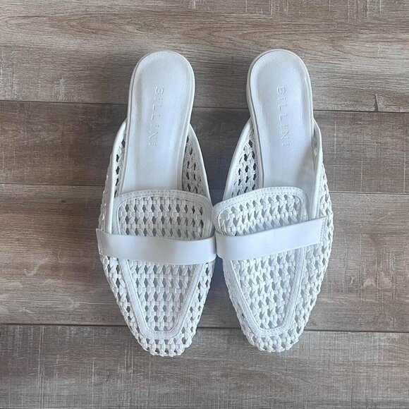 White Billini Woven Mules size 6 - Picture 2 of 3
